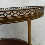 Desserte ovale à deux plateaux