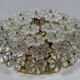 1960s/70s Ceiling Lamp Ernst Palme made of brass and glass, Germany
