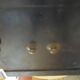Old safe lion heads