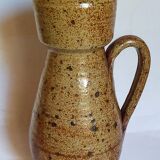 XXL potter's pitcher in Art-populaire pyrite stoneware early twentieth century