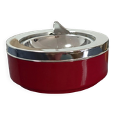 Vintage Red Metal Ashtray Space Age - Caimi Brevetti Italy 1970
