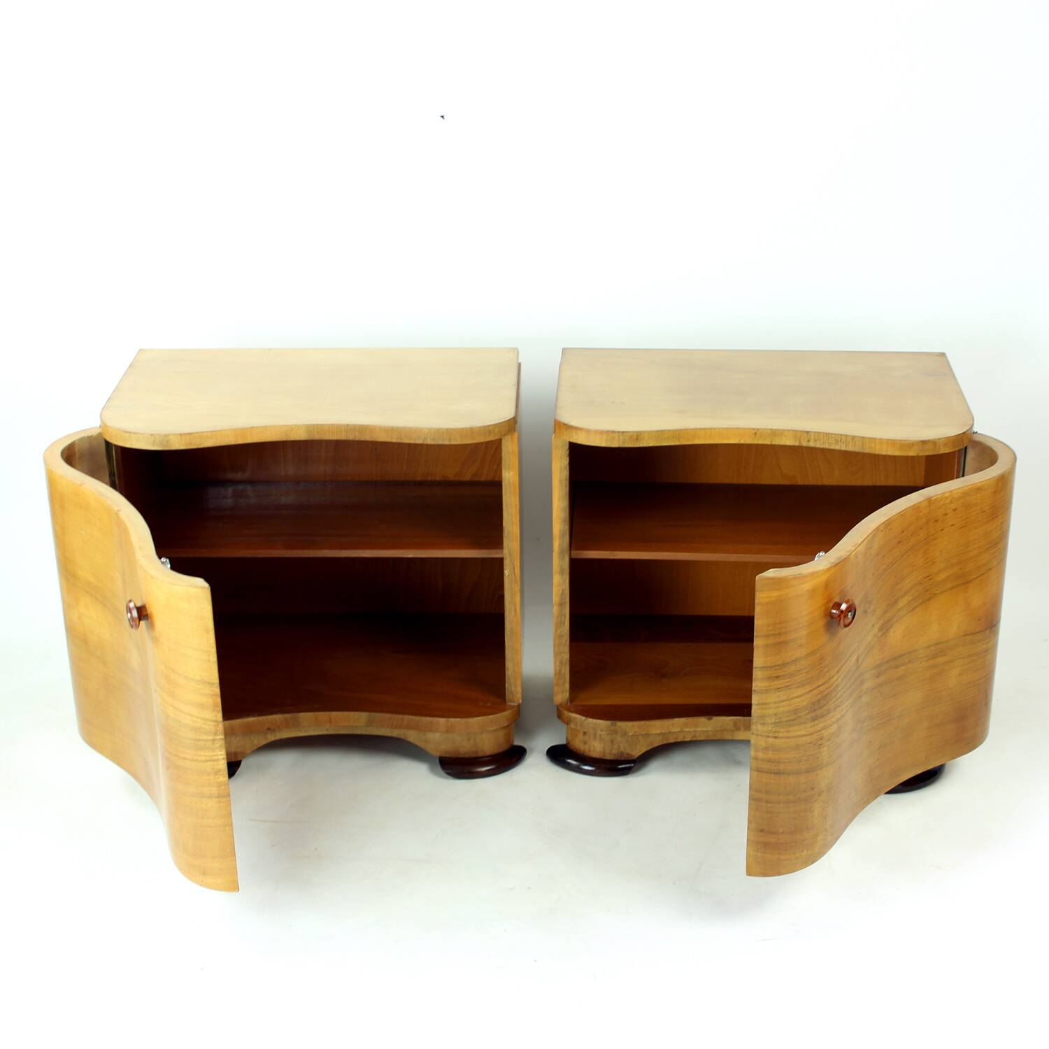 Art Deco Bedside Tables By Jindřich Halabala For Up Závody, 1930s