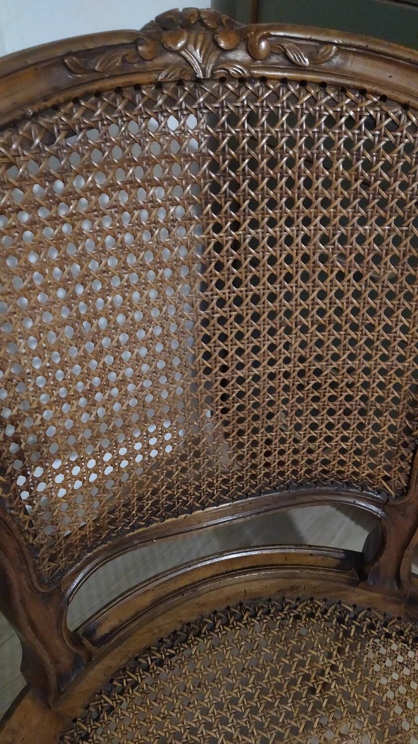 Cane armchair