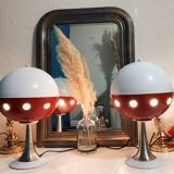 Pair of Space Age Cocci Ball Lamps