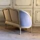 Louis XV style carved and painted wooden basket seat, 19th century.