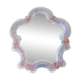 Iridescent blown glass mirror table/dressing table Murano. Floral patterns.