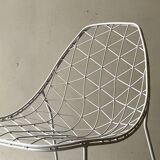 White metal bikini mesh design chair