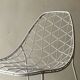 White metal bikini mesh design chair