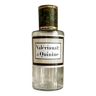 Flacon d'apothicaire valérianat: de quinine en verre transparent et métal