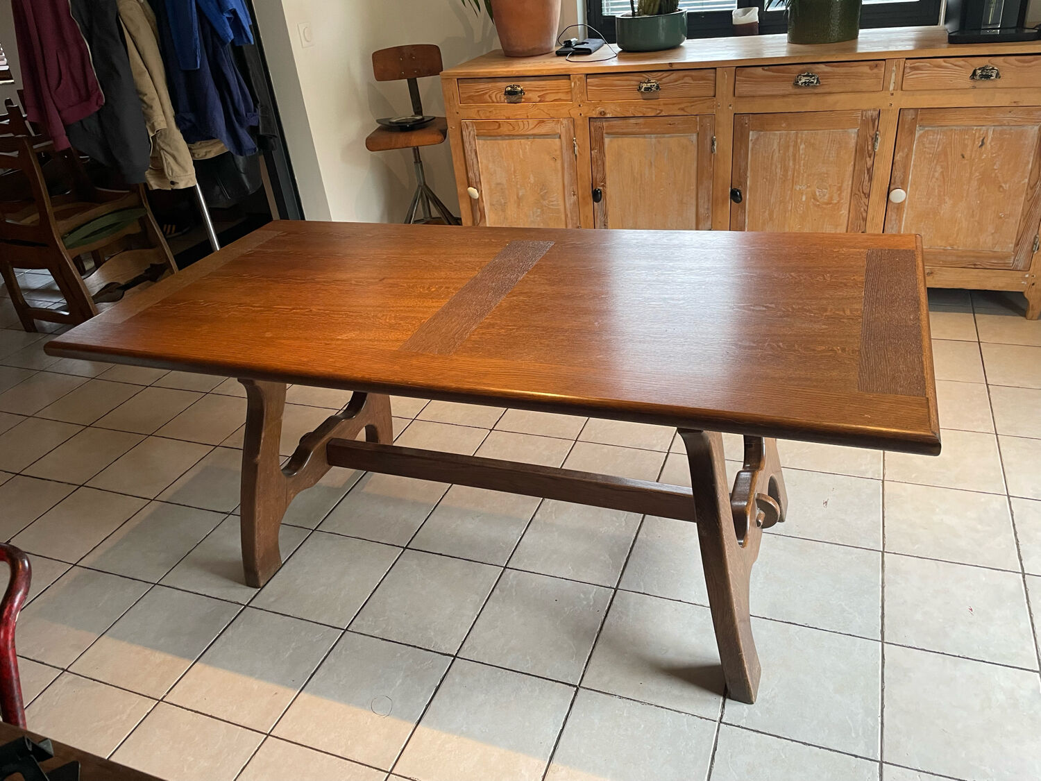 Neoclassical style farmhouse table dlg Guillerme et chambron 60/70