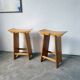 Scandinavian pine stools with Japanese inspiration.