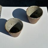 Set of 2 cups Indonesian ceramic (matte brown)