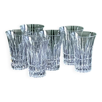 6 large crystal fruit juice glasses by Villeroy and Boch