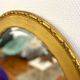 XXth oval mirror, gilded wood trumeau, beveled ice, vintage medallion mirror