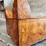 Antique chaise longue daybed Empire style walnut