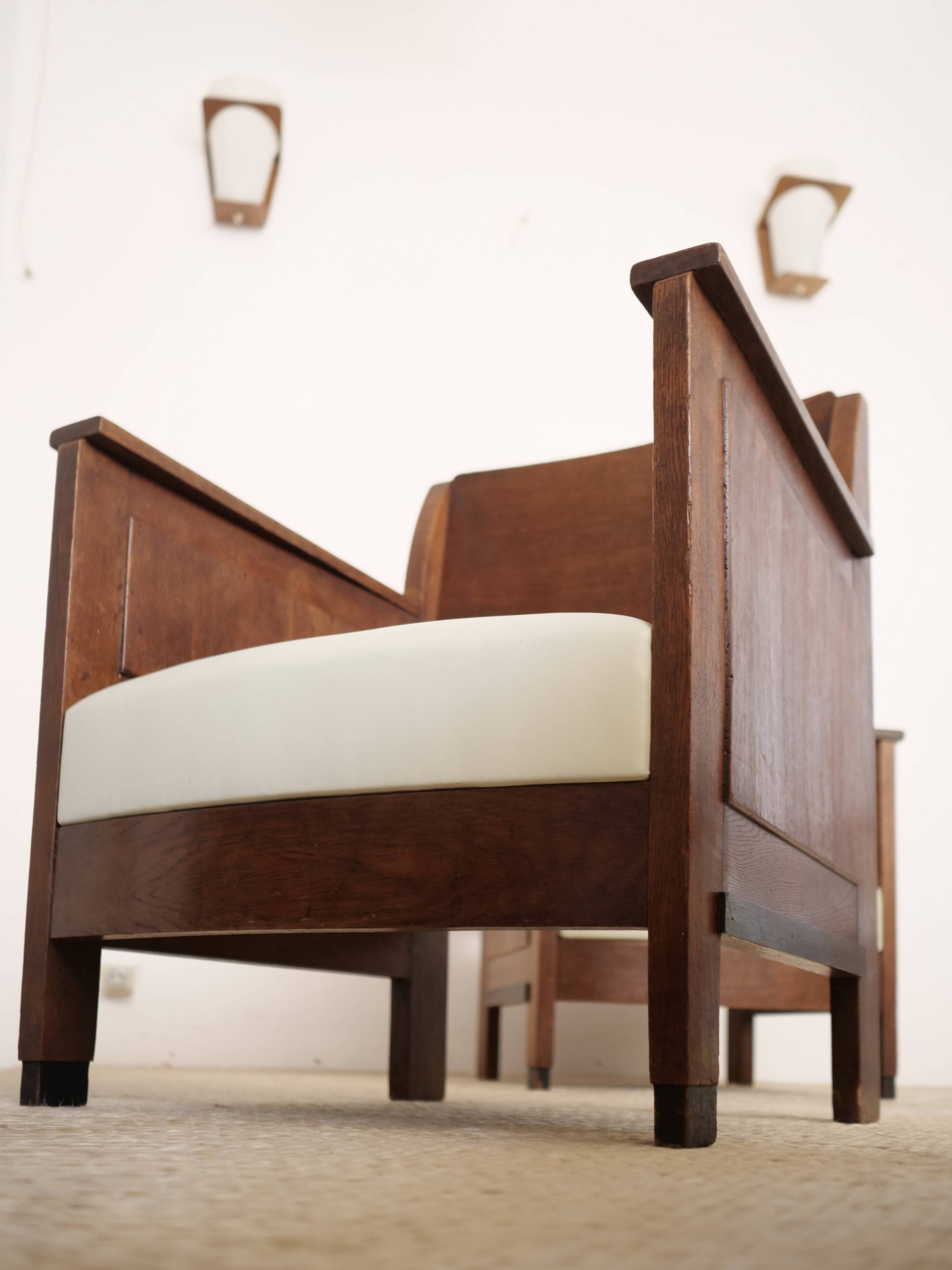 Art Deco armchairs Haagse School the pair