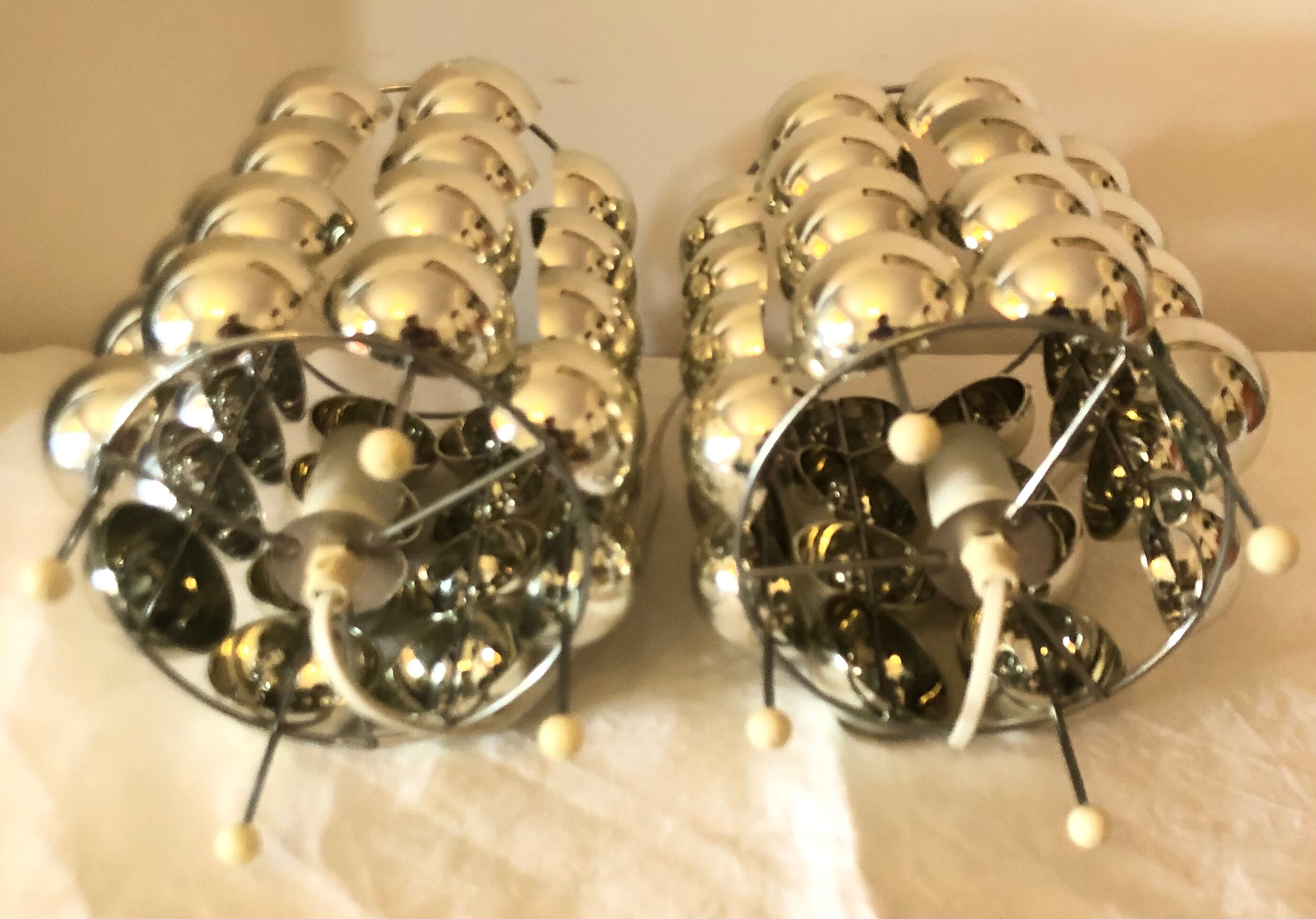Pair of multi spheres lamps Space Age vintage