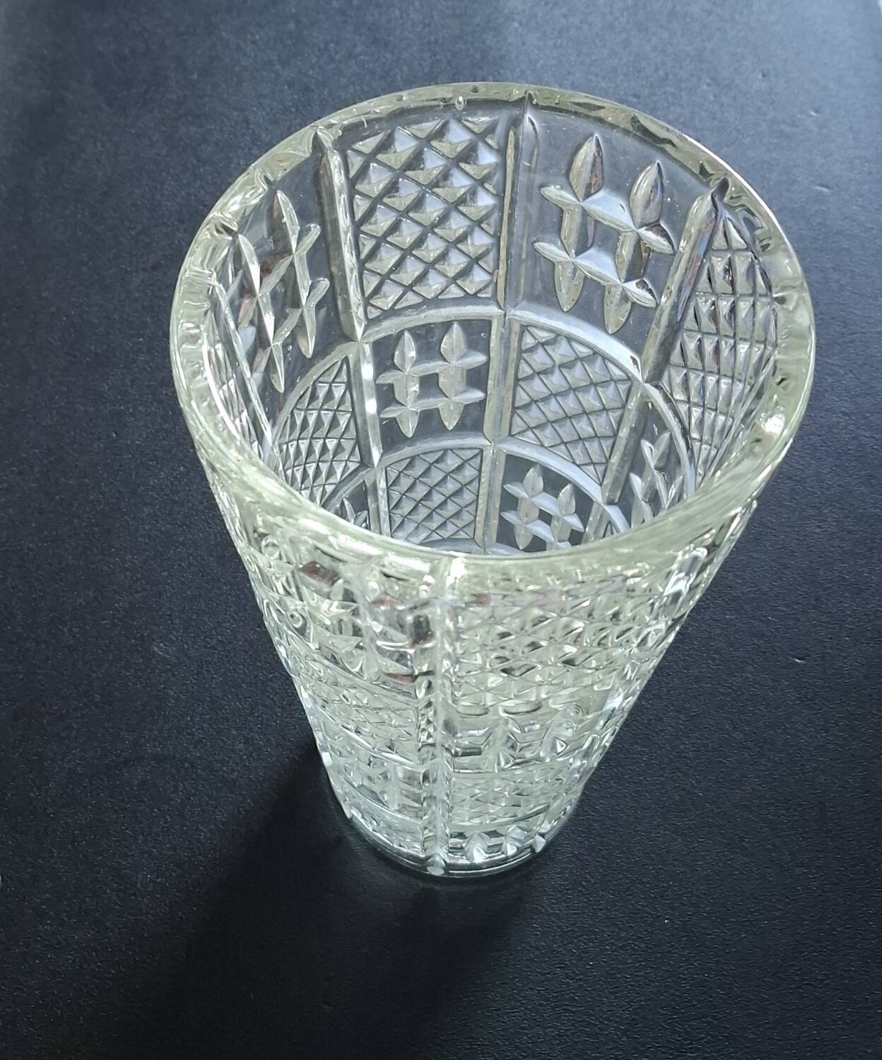 Vintage crystal large vase