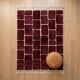 Beni Ouraine carpet in traditional custom-made wool, burgundy 1.5/2.5 m.