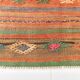 Tapis kilim persan à rayures vertes et oranges 5x8, 155x250 cm