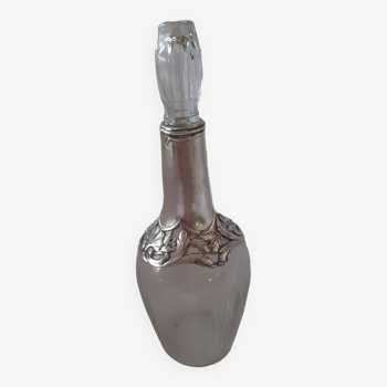 Carafe en cristal et argent massif