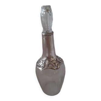 Carafe en cristal et argent massif