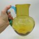 Pichet à eau George Sand verre soufflé ambre et bleu