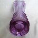 Violet mauve cut crystal soliflore vase, Cristal d’Arques