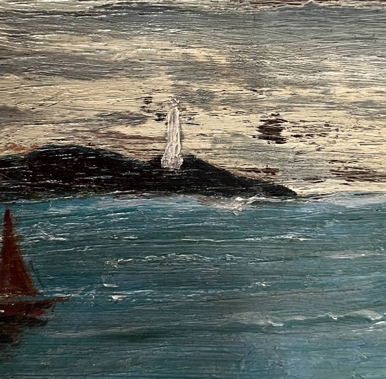 Tableau XIXème "La baie" signé A.Mallet
