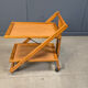 Vintage Italian foldable wooden serving cart, 1980s