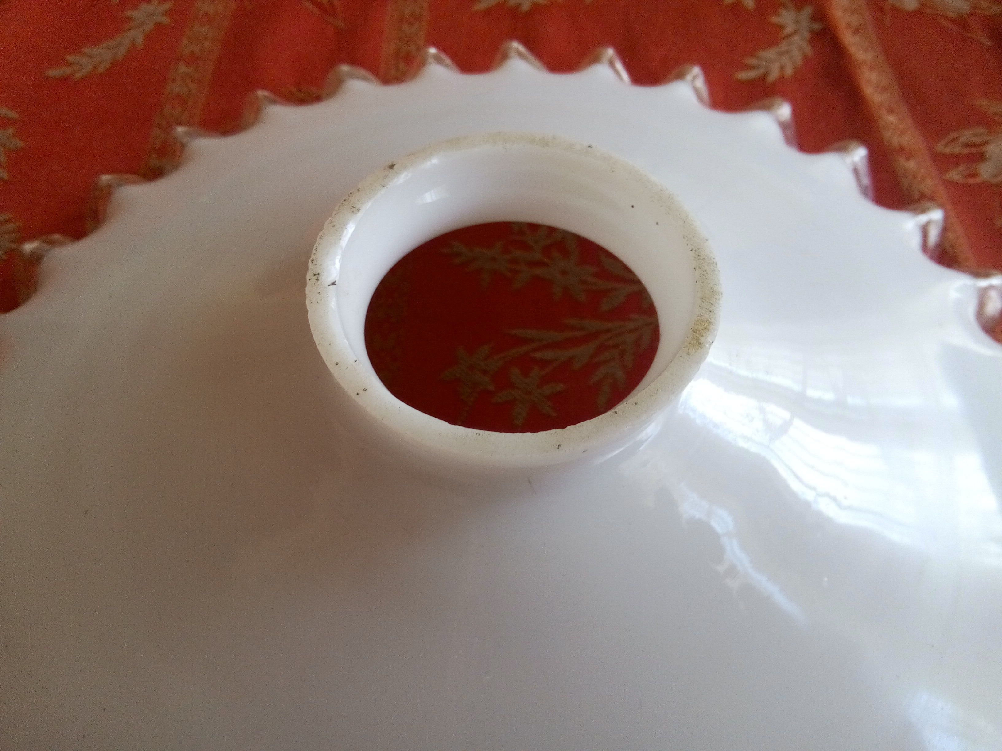 Opaline glass suspension lampshade