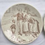 Sarreguemines speaking plates model "The Vocations"