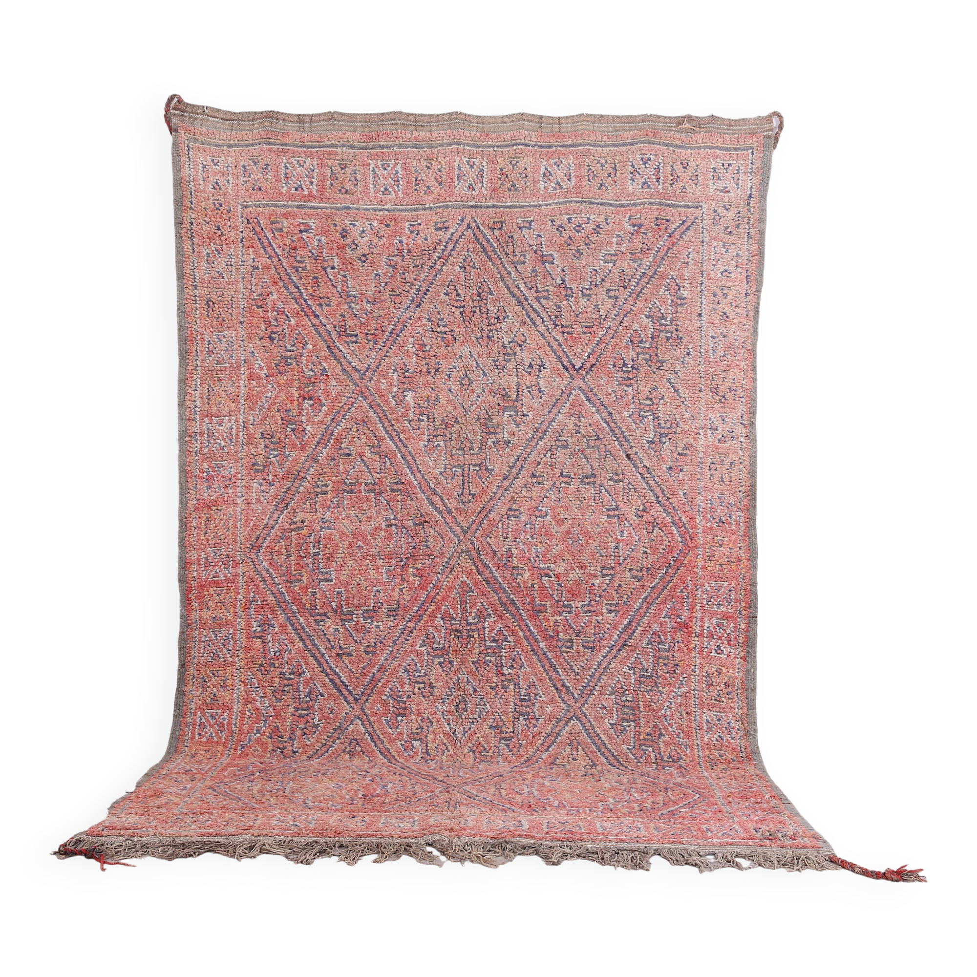 Vintage Handmade Moroccan Rug 188 x 283 cm - Berber rug - Old moroccan rug