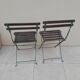 Paire de chaises de bistrot  jardin pliable ancienne