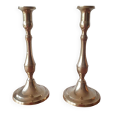 paire de bougeoirs laiton