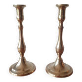paire de bougeoirs laiton