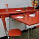 Buffet formica avec sa table escamotable 70'