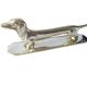12 Art Deco animal knife holders in silvered bronze