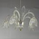 Venetian Chandelier by Barovier in Colorless Murano Glass, Circa 1940