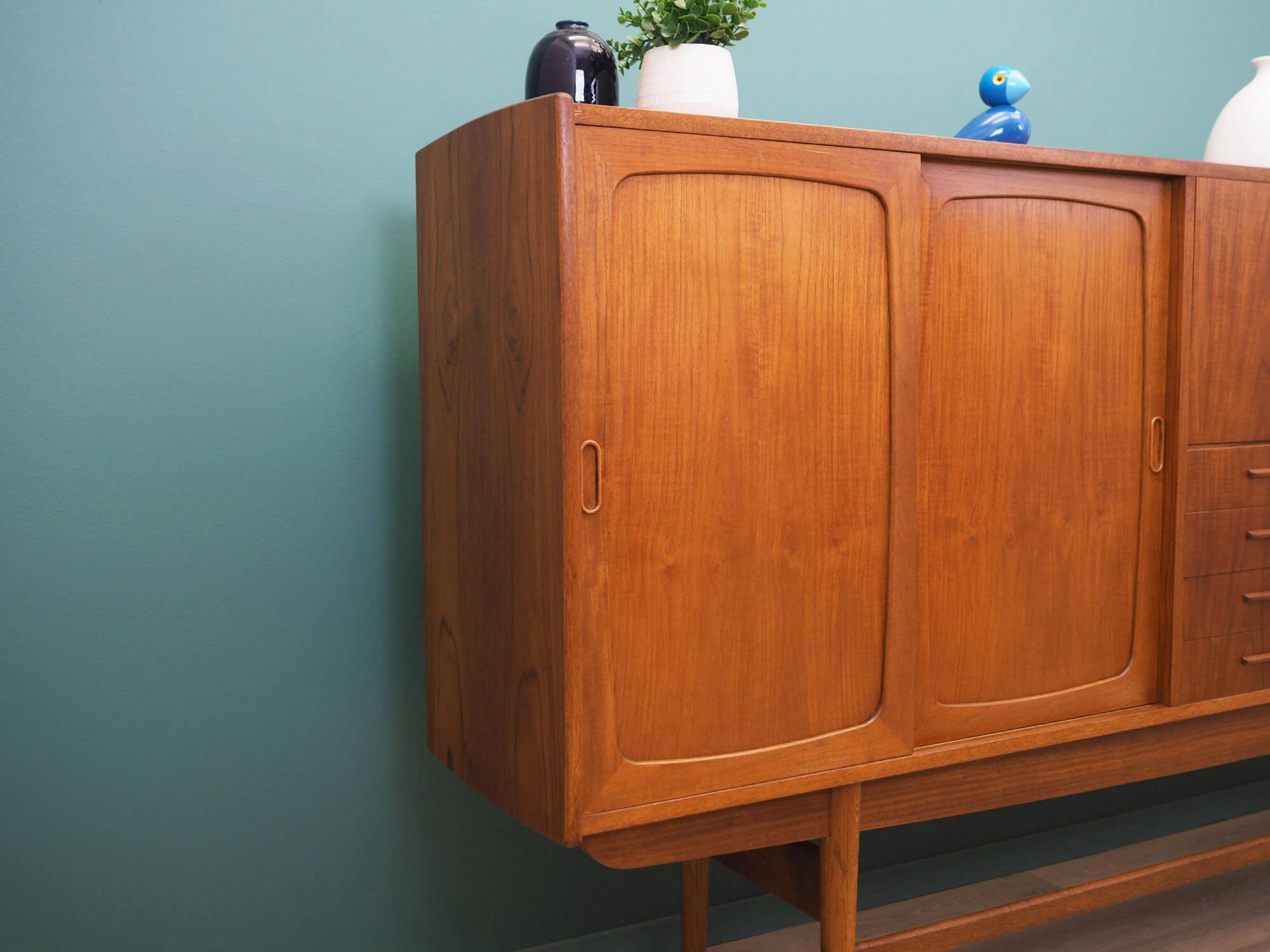 Teak highboard, Danish design, 1960s, production: Denmark