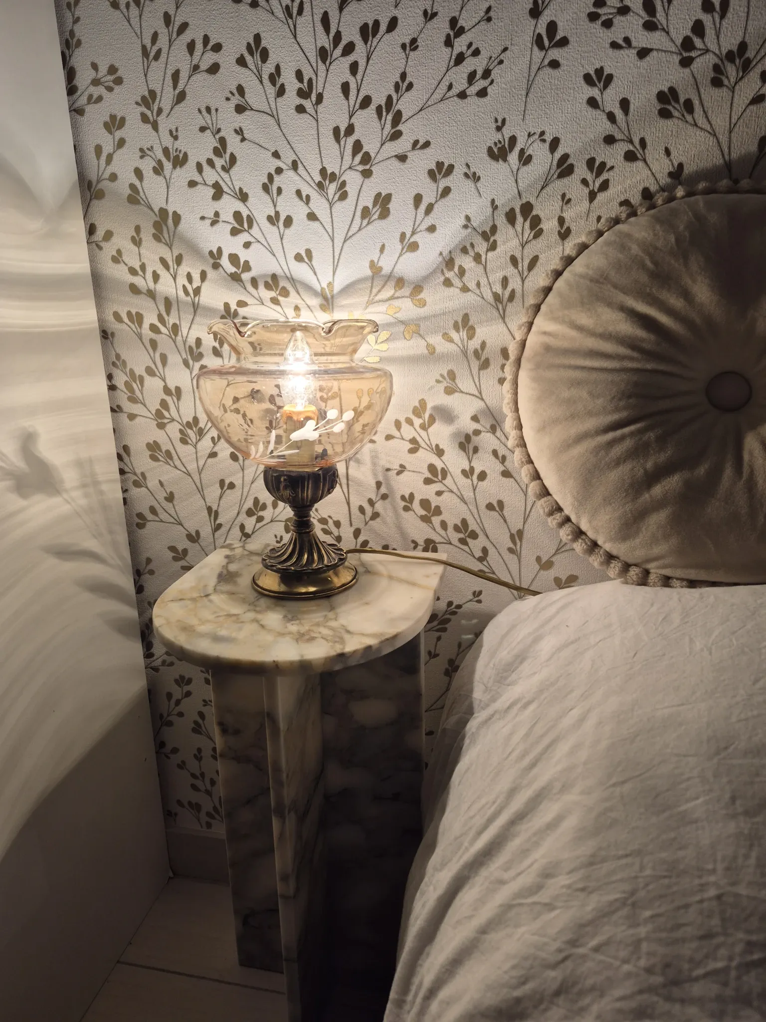 Pair of vintage Targetti bedside lamps - Candle bulb night lights