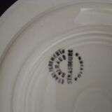 Hollow plate in earthenware of the Etablissements Grimaud Strasbourg diam 22,5 cm
