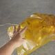 Vintage Italian Yellow Sculpture Lamp, 70s