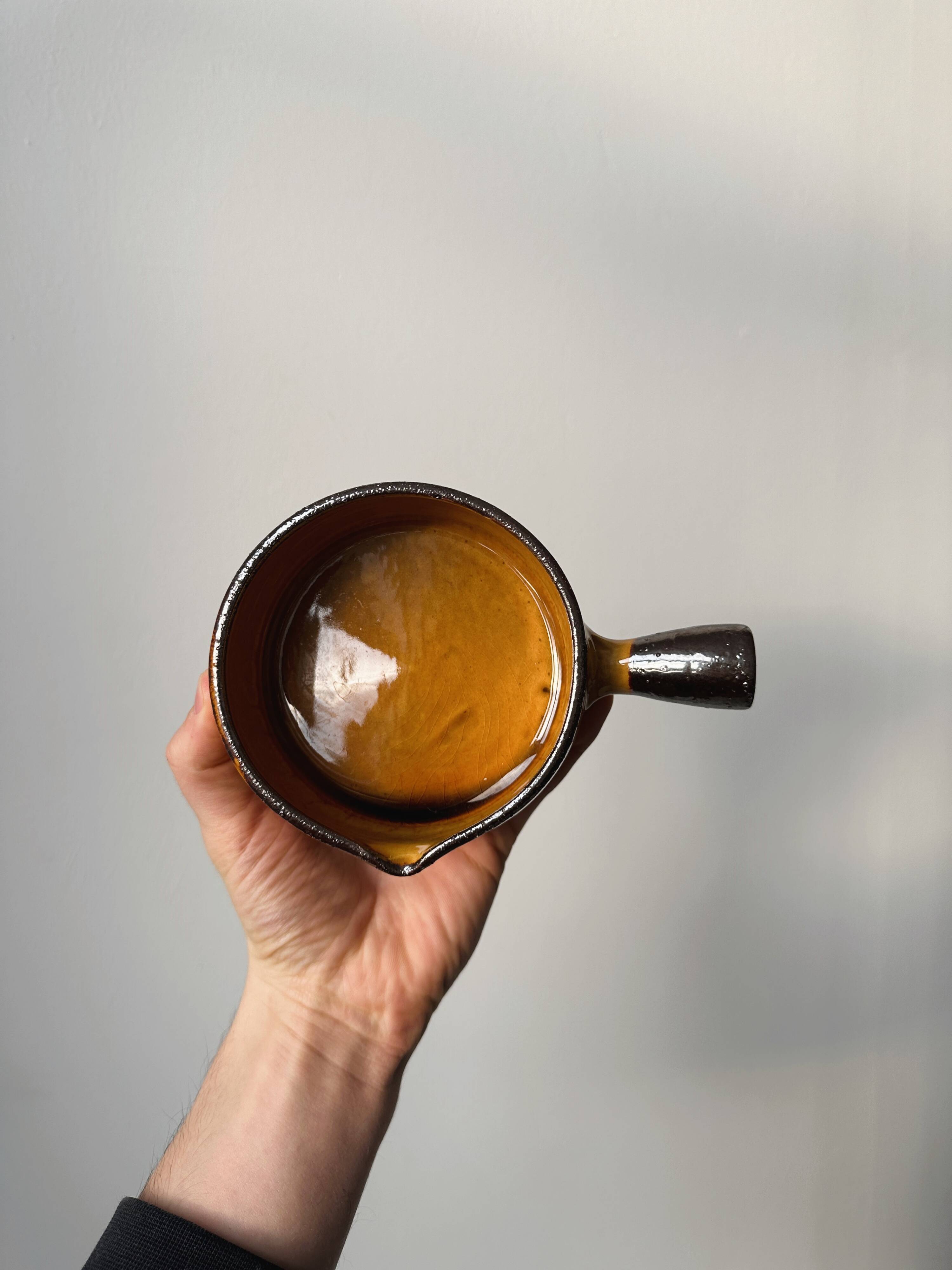Caquelons - pans in yellow glazed stoneware from Vallauris