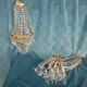 Pair Sconces Hot Air Balloon Bronze Crystal Style Louis XVI 55 cms
