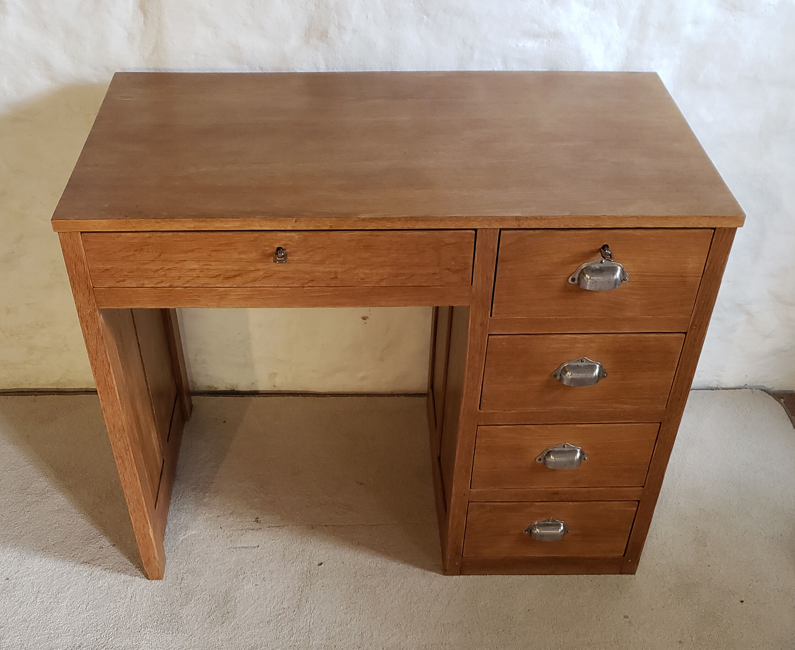 Blond oak desk