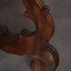 Brutalist table in antique Spanish solid oak and wrought iron, 19th century.