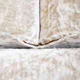 Beige chenille sectional sofa, 3 pieces, 1970s