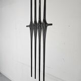 Brutalist wall decoration sculpture from the 1970s in aluminium cast.