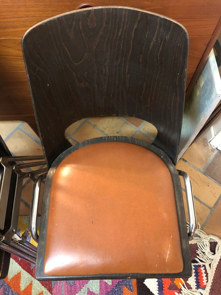 Set of 4 chairs model Barrel Manhattan circa 1970